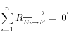 \sum\limits_{i = 1}^n {\overrightarrow {R_{\overline {Ei}  \to E} } }  = \overrightarrow 0 